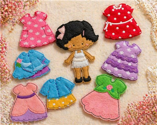 Small Felt Paper Dolls