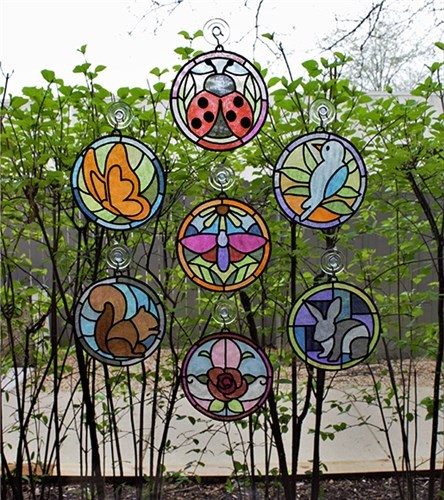 ITH Suncatcher Embroidery Designs Bundle – Bird, Flower, Ladybug, Leaf & More (7 Designs)
