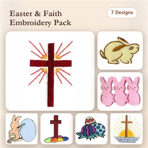 Easter Embroidery Designs Bundle – Easter Cross, Easter Bunny, Colored Easter Eggs & More (7 Designs) Easter Embroidery Designs Bundle – Easter Cross, Easter Bunny, Colored Easter Eggs & More (7 Designs)