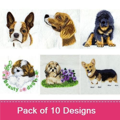 Corgi & French Bulldog Embroidery Bundle – Charming Dog Breeds (10 Designs)