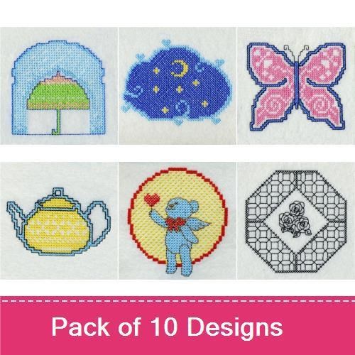 Charming Vintage Themes Embroidery Designs Bundle – Butterfly, Teapot, Hedgehog, Greenhouse & More (10 Designs)