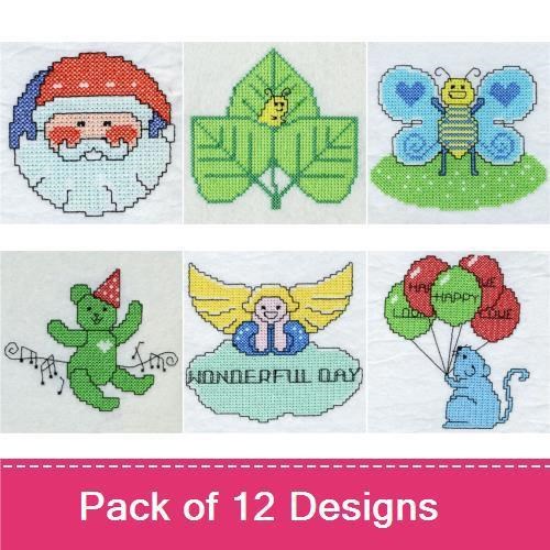 Santa Face & Butterfly Embroidery Bundle – Cute Whimsy Designs (12 Designs)