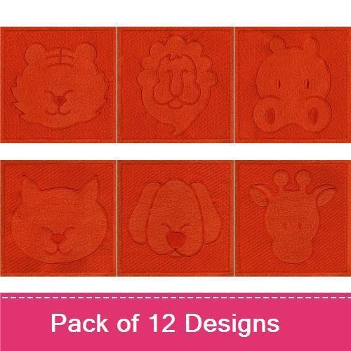 Cute Animal Faces Embroidery Bundle – Adorable Designs (6 Designs)