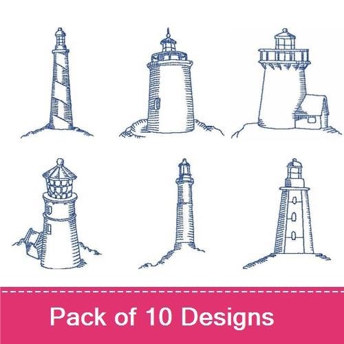 Redwork Light Houses