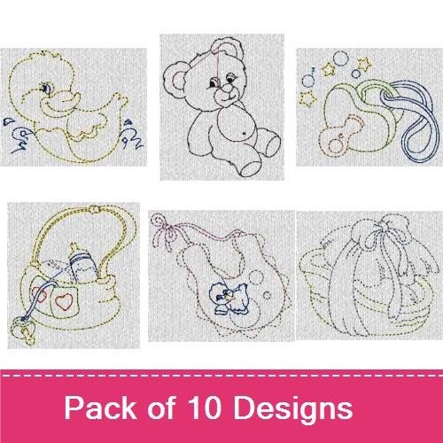 Baby Things Redwork