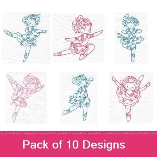 Ballerina Redwork