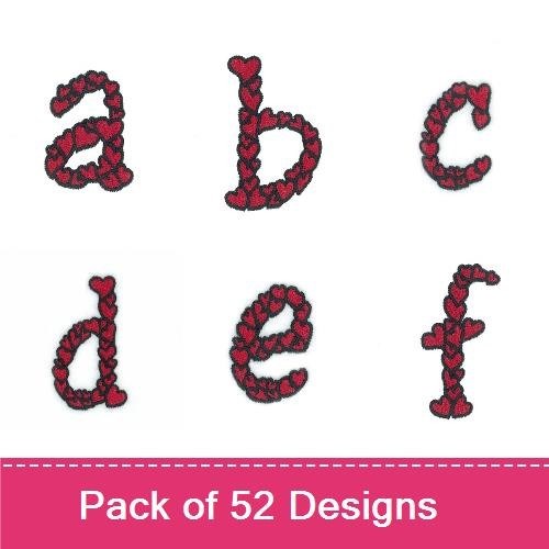 Valentine Hearts Alphabet