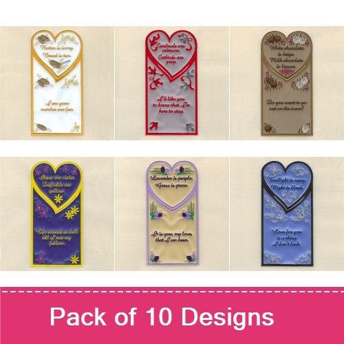Valentine Card Applique (In the Hoop) Design Pack