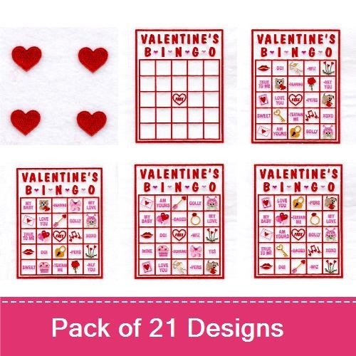 Valentine Bingo Applique