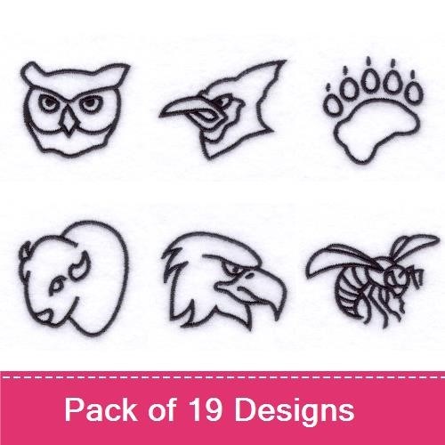 Owl, Cardinal & Bear Paw Embroidery Bundle – Wildlife Designs (19 Designs)