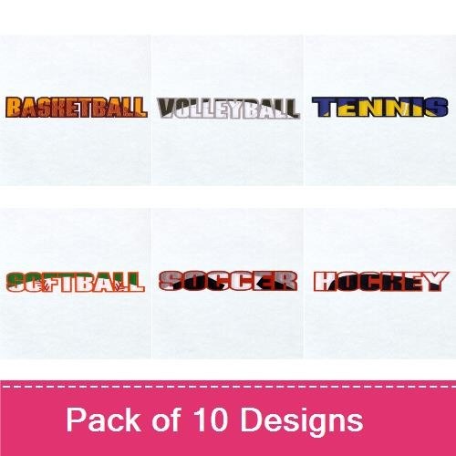 Sports Names Applique