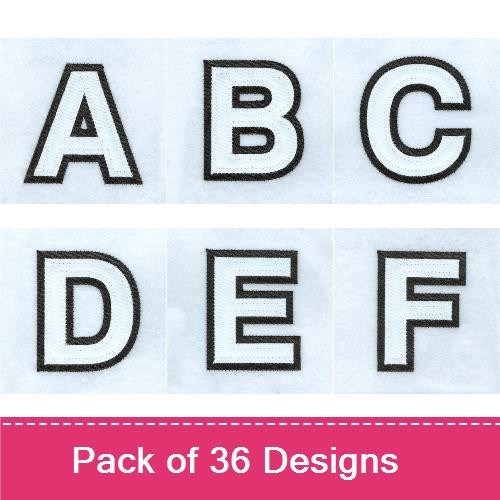 2 Color Applique 3" High