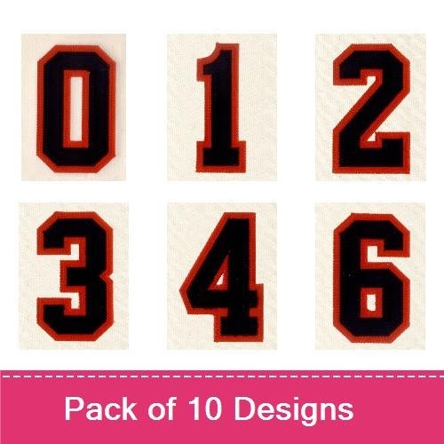 2 Color Applique Numbers