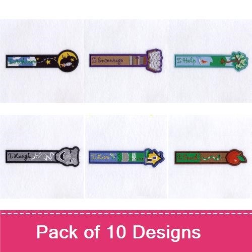ITH Inspirational Phrase Key Fob Embroidery Bundle – Believe, Dream, Hope, Inspire & More (10 Designs)
