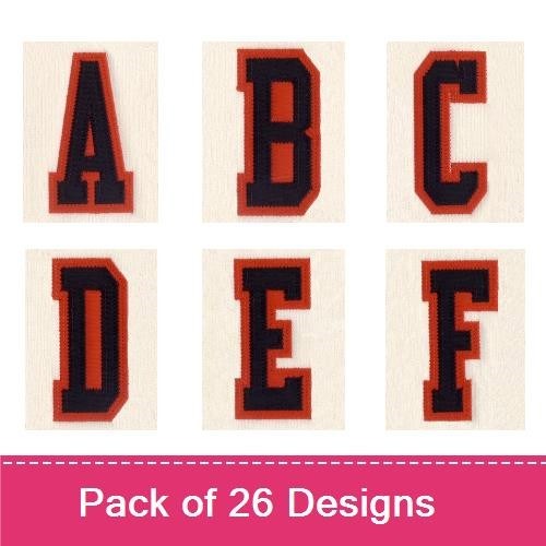 Applique Letters 2 Color 3.5"
