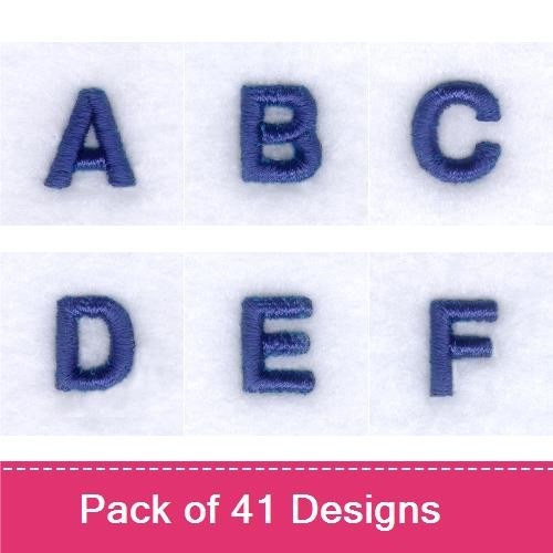 Blue Alphabet Embroidery Bundle – Letter A, Letter B, Letter C & More (41 Designs)