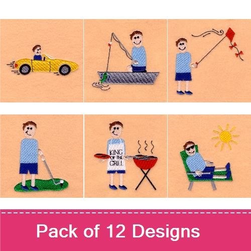 Leisure Activities Embroidery Bundle – Summer Fun (12 Designs)