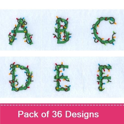 Christmas Lights Alphabet
