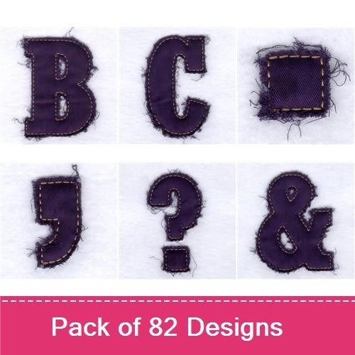 Fringed Applique Alphabet
