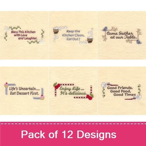 Kitchen Sayings Design Pack