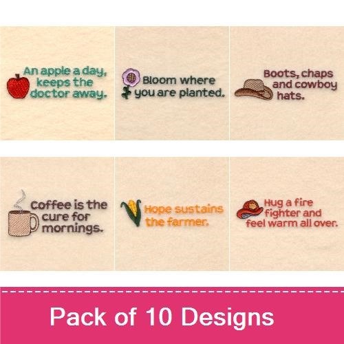 Occupational Sayings Design Pack