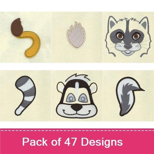 Raccoon Embroidery Bundle – Cute Designs (47 Designs)