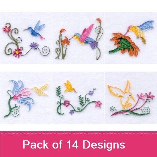 Whimsical Hummingbirds Design Pack