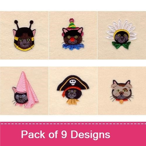 Cat Embroidery Bundle – Fun & Whimsical Designs (6 Designs)
