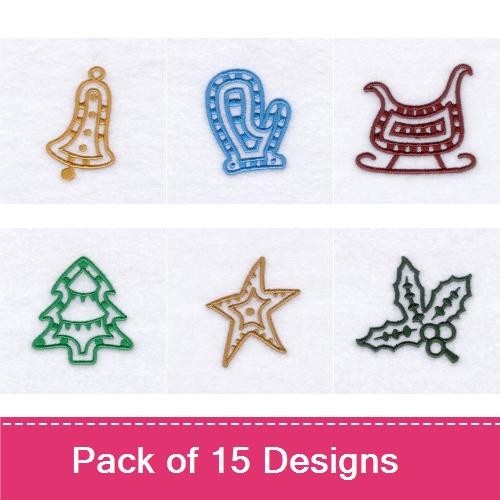Holiday Shapes Outlined
