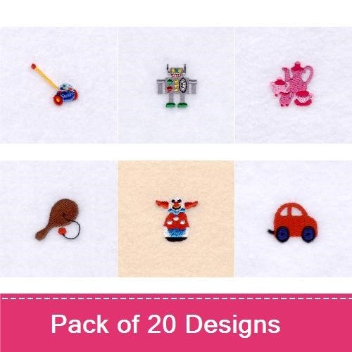 Toy Car & Robot Embroidery Bundle – Fun Characters (20 Designs)