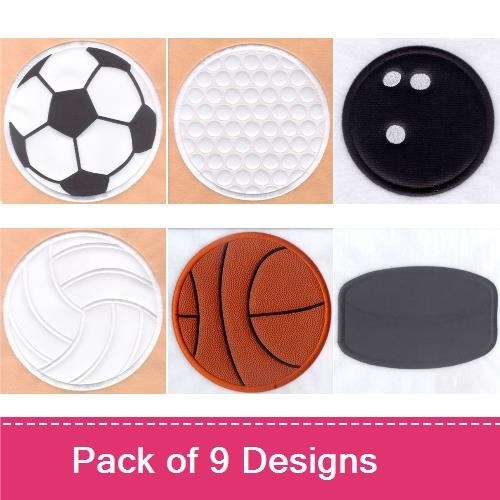 Sports Applique Balls 8" High (Satin)