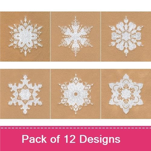 Snowflake Whitework Design Pack