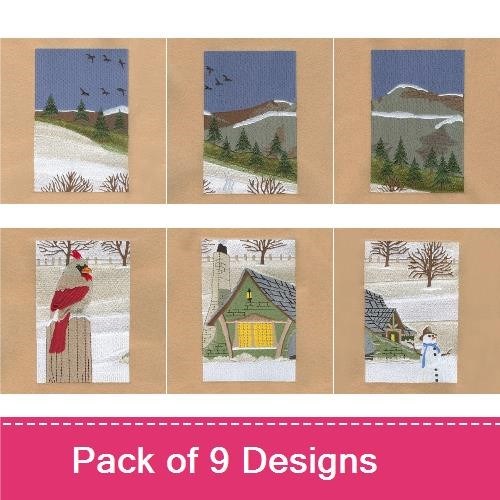 Winter Cabin Scene