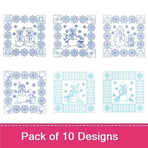 Snowmen Quilt Squares
