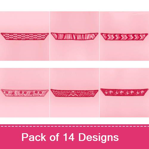 Breast Cancer: Ribbon and words embellishment pack