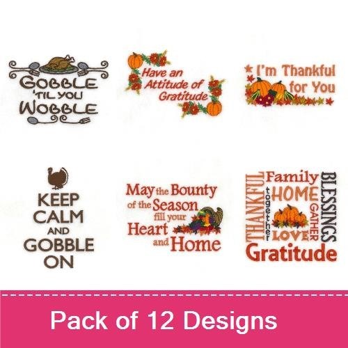 Thanksgiving Sayings Design Pack