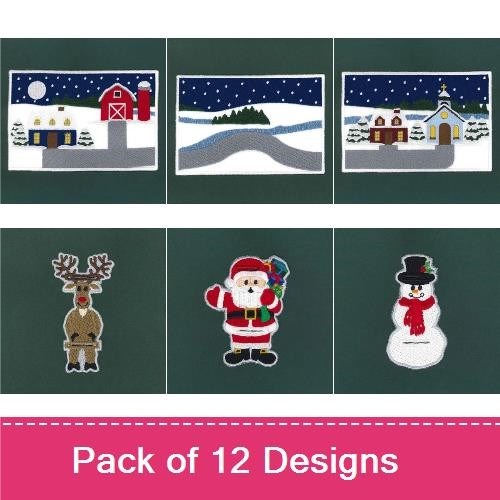 Kids Christmas Placemat Scene