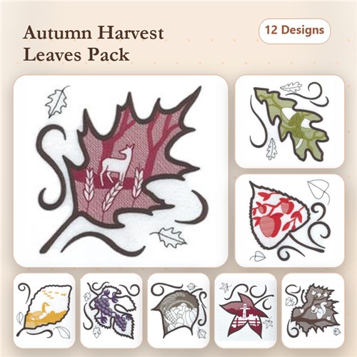 Fall Leaf Toile Scenes