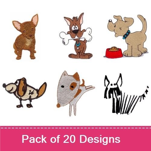 Chihuahua, Puppy & Beagle Embroidery Bundle – Dog Designs (20 Designs)