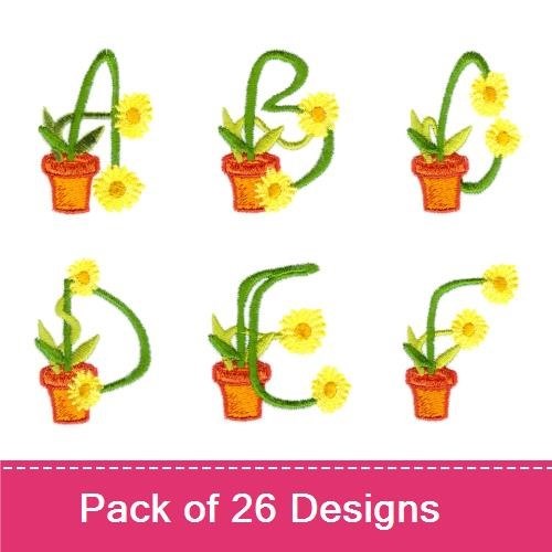 Flower Pot Alphabet