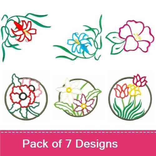 Open Flowers Quilting Set