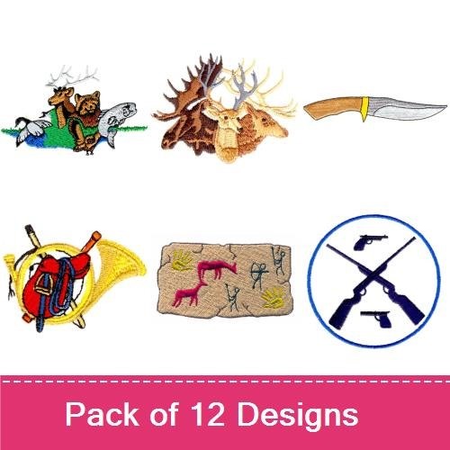Wildlife & Hunting Embroidery Bundle – Outdoor Themes (12 Designs)