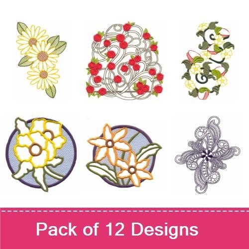 Trapunto Florals 1 - Pack