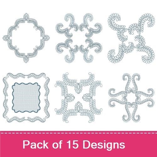 FSL Elegant Vintage Lace Embroidery Designs Bundle – Lace Corner Ornament, Floral Lace, Lace Cross & More (15 Designs)