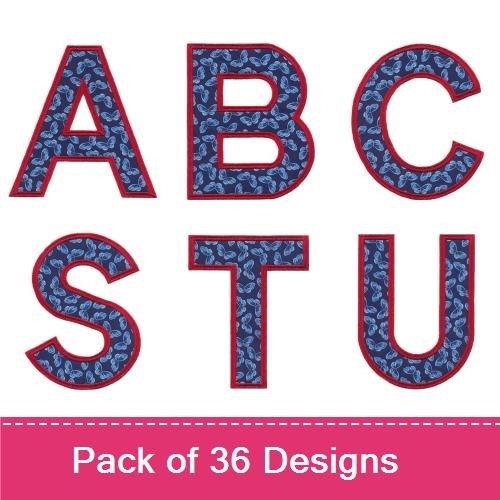 Large Applique Block Alphabet