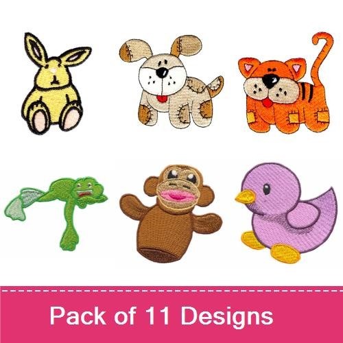Bunny, Dog & Tiger Embroidery Bundle – Cute Animal Designs (11 Designs)