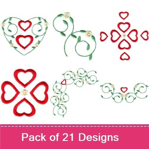 Hearts & Flowers Linen Set