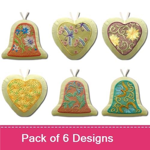 Stuffed Hanging Brocade Ornaments