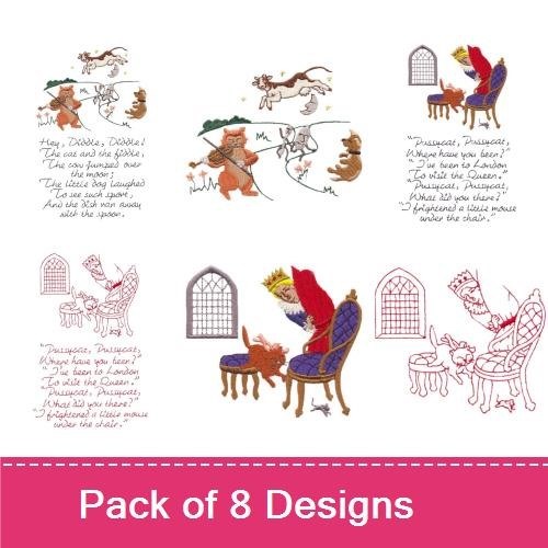 Princess & Cat Embroidery Bundle – Whimsical Cat Designs (8 Designs)