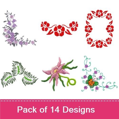 Pretty Floral Borders & Frames